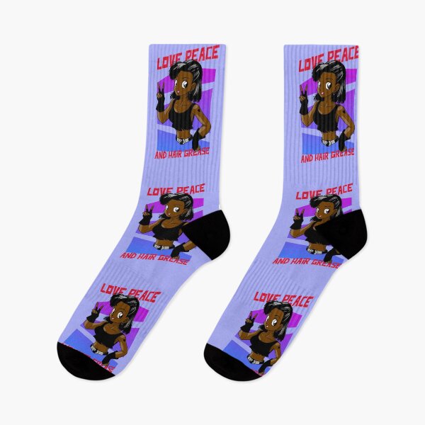 Item preview, Anime Brown Girl Black Woman Afro Boss Love Peace Action Hero Manga  designed and sold by CreatedbyJR.