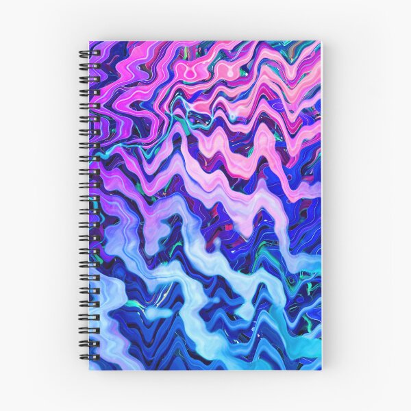 Item preview, Groovy Hippie Style Abstract Wavy Lines in Violet and Blue Shades 1 of 4 designed and sold by Beachy.
