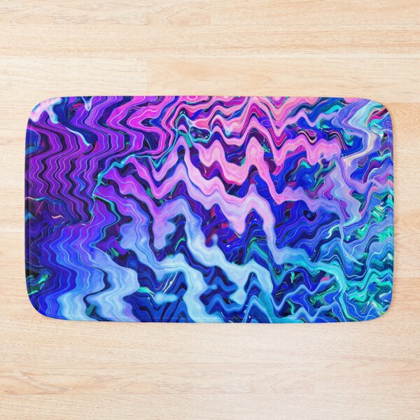 Item preview, Groovy Hippie Style Abstract Wavy Lines in Violet and Blue Shades 1 of 4 designed and sold by Beachy.