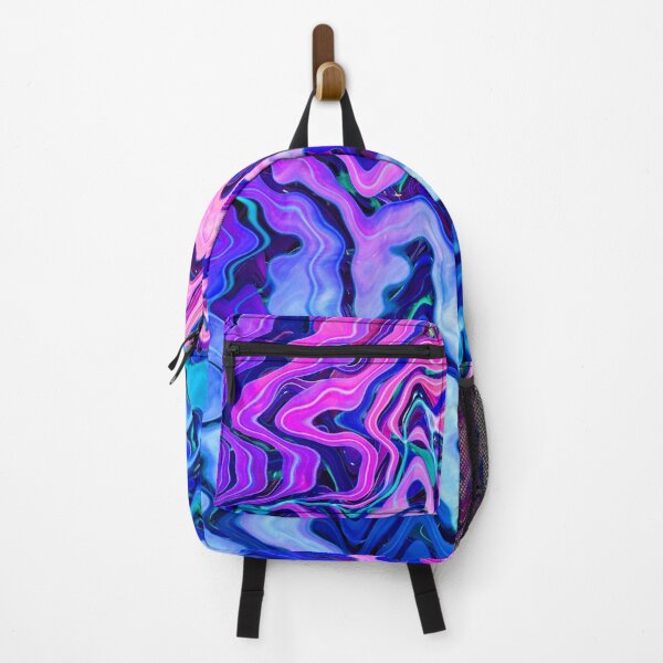 Item preview, Groovy Hippie Style Abstract Wavy Lines in Violet and Blue Shades 1 of 4 designed and sold by Beachy.