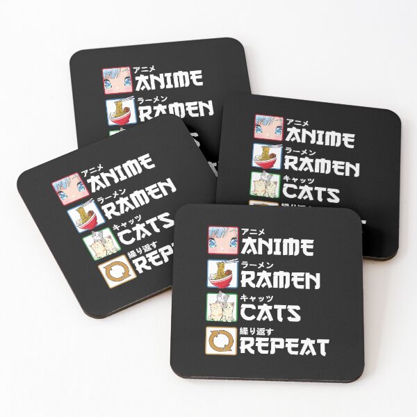 Item preview, Anime Ramen Cats Repeat Japanese Manga Gift  designed and sold by JohnSanta47437.