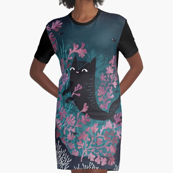 Undersea Graphic T-Shirt Dress