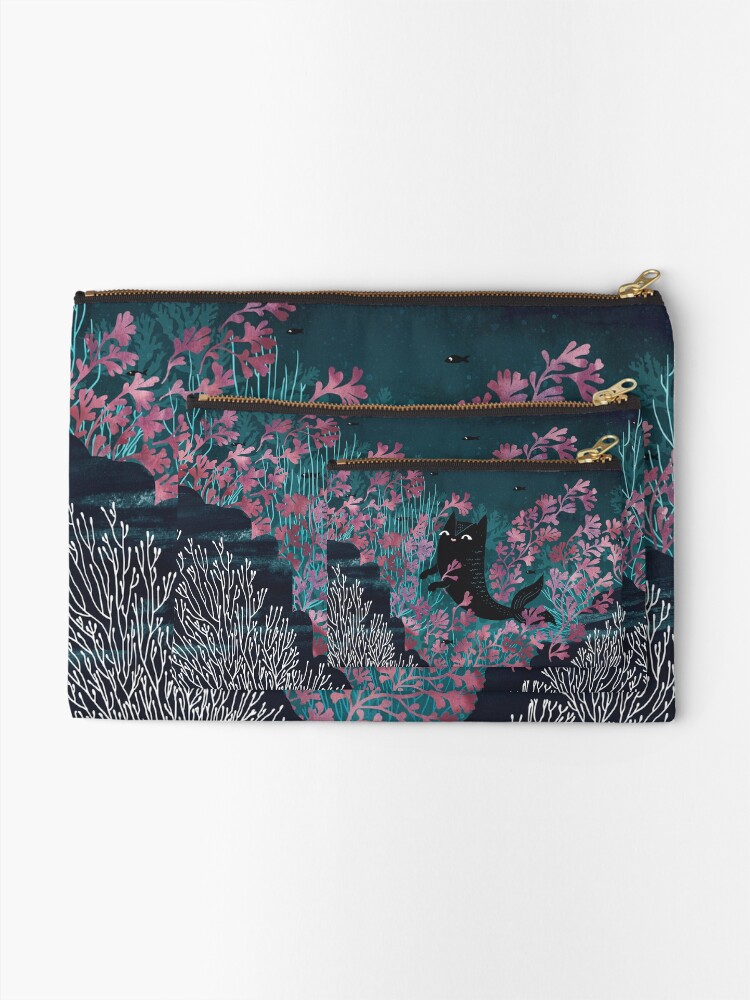 Alternate view of Undersea Zipper Pouch