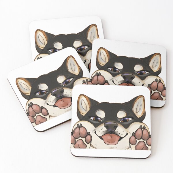Item preview, Black Shiba inu peeker peek car sticker designed and sold by evasolo.