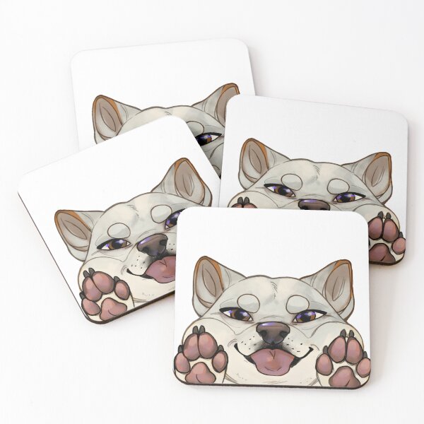 Item preview, White Black Shiba inu peeker peek car sticker designed and sold by evasolo.