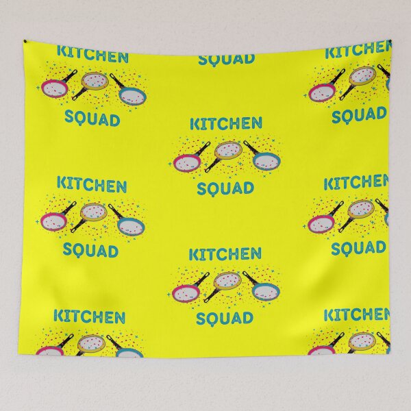 Item preview, Kitchen Squad With Blue Letters Pansexual Meme In Yellow designed and sold by LuckyKermit.