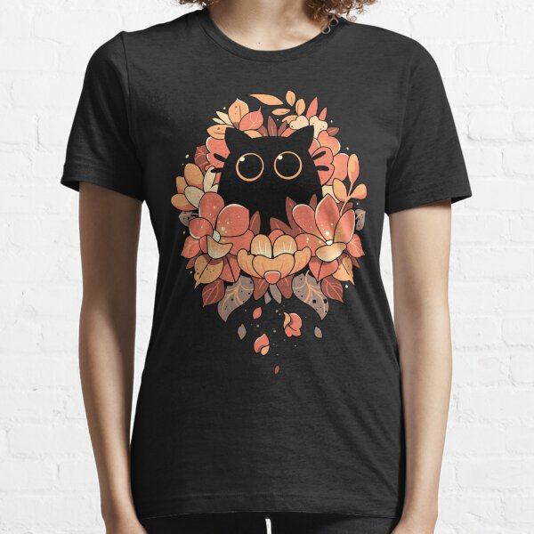 Item preview, Feline Spy - Cute Floral Black Cat designed and sold by Snouleaf.