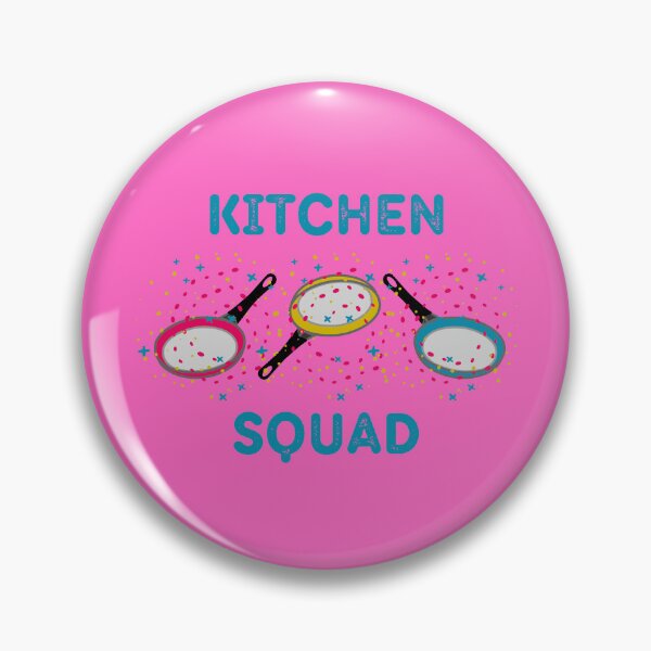 Item preview, Kitchen Squad With Blue Letters Pansexual Meme In Pink designed and sold by LuckyKermit.