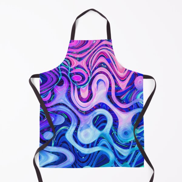 Item preview, Groovy Hippie Style Abstract Wavy Lines in Violet and Blue Shades 2 of 4 designed and sold by Beachy.