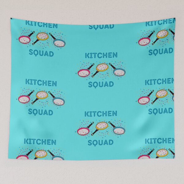 Item preview, Kitchen Squad With Blue Letters Pansexual Meme In Cyan designed and sold by LuckyKermit.