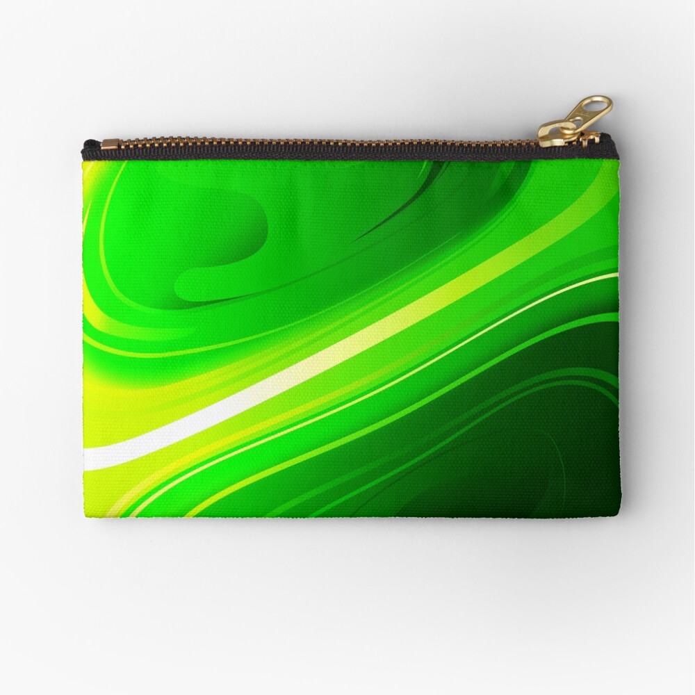 Unusual abstract green sphere Zipper Pouch