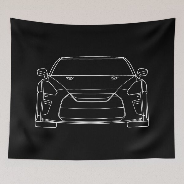 Item preview, Nissan GTR R35 2017 white lines designed and sold by EdimDesign.