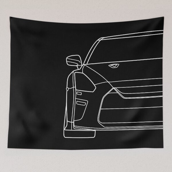 Item preview, Nissan GTR R35 2017 white lines designed and sold by EdimDesign.