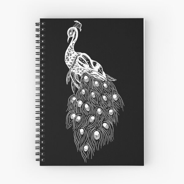 Artikelvorschau, Pfau (weißer Druck) entworfen und verkauft von Emma Barker.