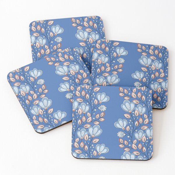 Item preview, Colored Striped Pattern with Vintage Floral Motifs designed and sold by lissantee.
