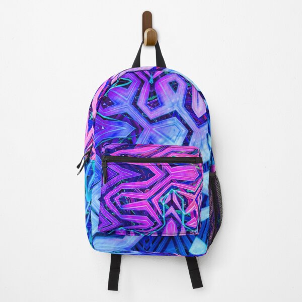 Item preview, Groovy Hippie Style Abstract Wavy Lines in Violet and Blue Shades 3 of 4 designed and sold by Beachy.