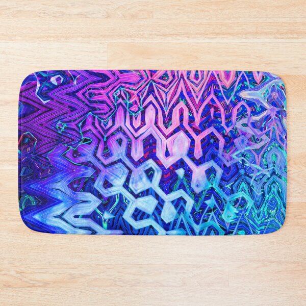 Item preview, Groovy Hippie Style Abstract Wavy Lines in Violet and Blue Shades 3 of 4 designed and sold by Beachy.