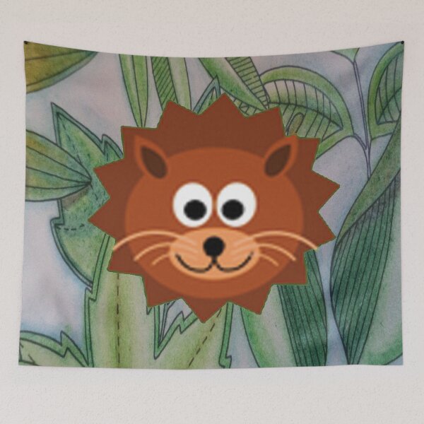 Item preview, Jungle Party Lion with handmade design designed and sold by KVDcreations.