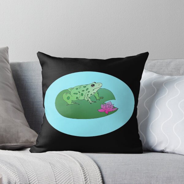 Item preview, Frog Lily pad frog pond lotus flower Frog lover  designed and sold by Artstastic.