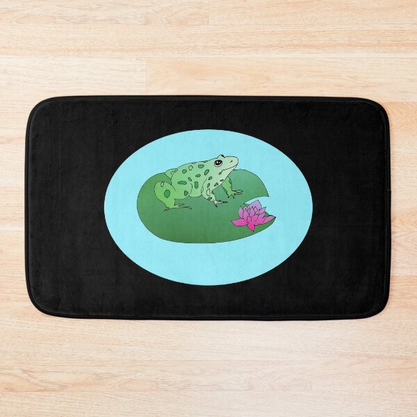 Item preview, Frog Lily pad frog pond lotus flower Frog lover  designed and sold by Artstastic.
