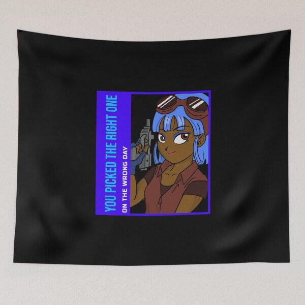 Item preview, Retro Manga Character Blue Hair Anime Respect Black Woman Afro Boss Manga Art Comic Storm Hero African Warrior design designed and sold by CreatedbyJR.
