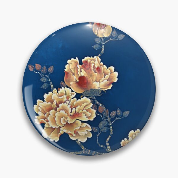 Item preview, Enhanced Japanese vintage watercolour art with blue background designed and sold by Corinne Alexa Jackson.