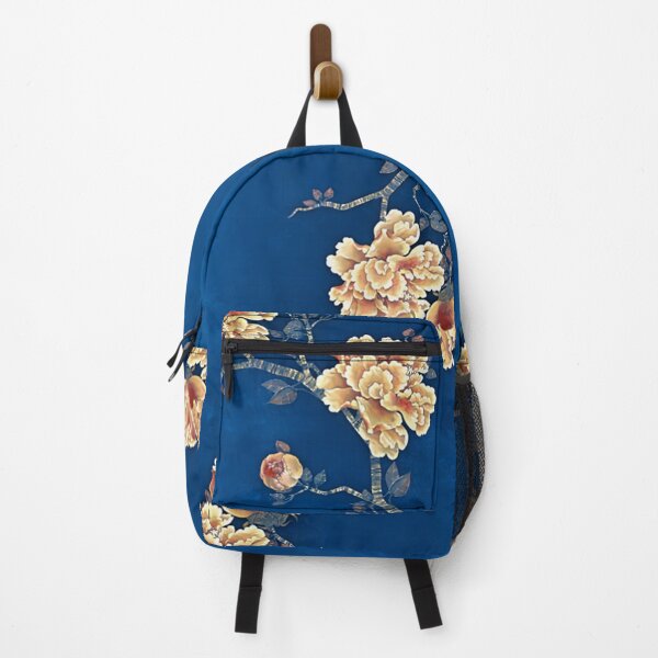 Item preview, Enhanced Japanese vintage watercolour art with blue background designed and sold by Corinne Alexa Jackson.