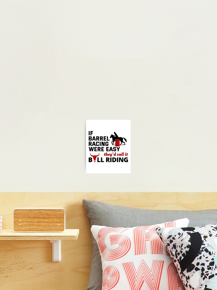 Thumbnail 2 of 3, Photographic Print, Barrel Racer Rodeo Racing Horse Riding Race Funny designed and sold by TastefulTees.