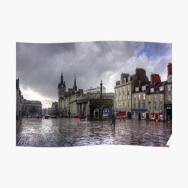 Aberdeen in the rain Poster