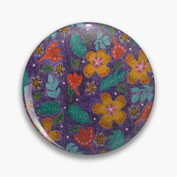Item preview, Floral folksy pattern designed and sold by Tabbykatprint.