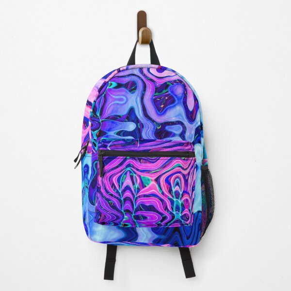 Item preview, Groovy Hippie Style Abstract Wavy Lines in Violet and Blue Shades 4 of 4 designed and sold by Beachy.
