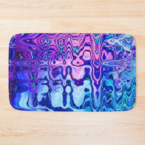Item preview, Groovy Hippie Style Abstract Wavy Lines in Violet and Blue Shades 4 of 4 designed and sold by Beachy.