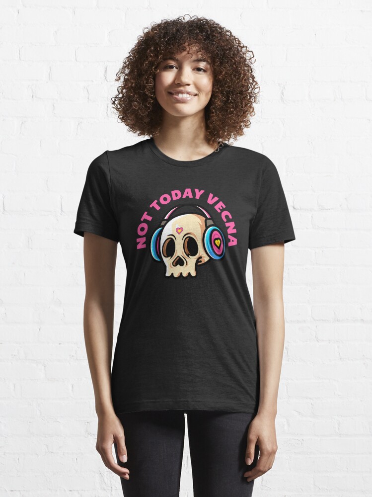 Disover Not Today Vecna - Cute Skull With Headphones | Essential T-Shirt 