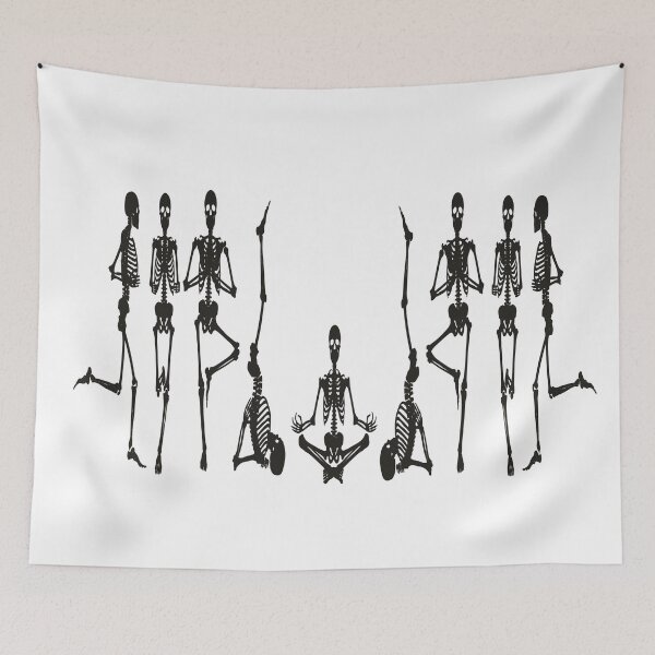 Item preview, Half moon yoga pose skeleton Halloween designed and sold by SAFREN.