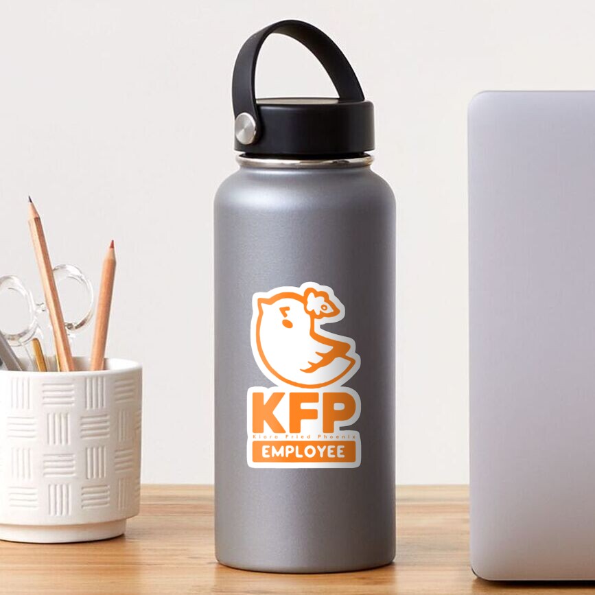 kfp-employee-kiara-fried-phoenix-employee-orange-sticker-for-sale