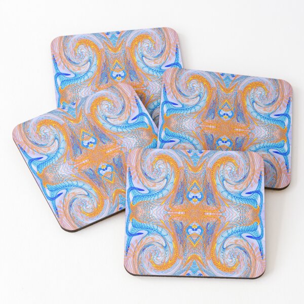 Item preview, Spirals in Blue and Gold designed and sold by LoneAngel.