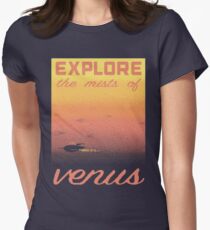 VENUS Space Tourism Travel Poster Women's Fitted T-Shirt
