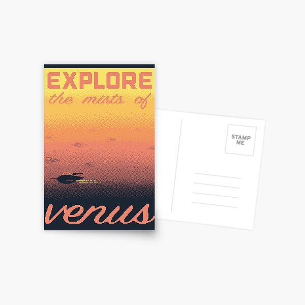 Item preview, VENUS Space Tourism Travel Poster designed and sold by sp8cebit.