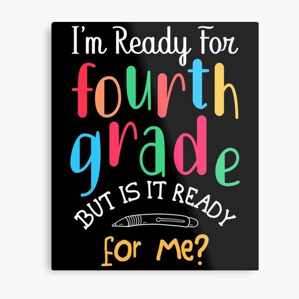 Lámina metálica «Estoy listo para cuarto grado - Vibraciones de 4to ...