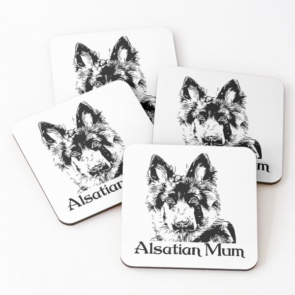 Item preview, Alsatian Mum Black Print Artwork  designed and sold by NikkiBear67.