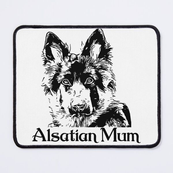 Item preview, Alsatian Mum Black Print Artwork designed and sold by NikkiBear67.