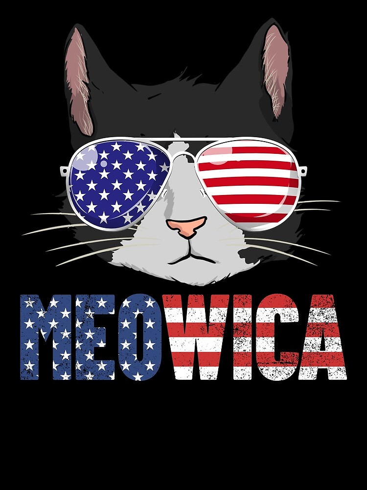 Thumbnail 3 von 3, Tuch, Meowica American Flag 4th Of July Tuxedo Cat Meowica Gear designt und verkauft von DynamicDesign.