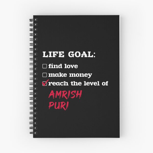 Item preview, Amrish Puri - Life goal designed and sold by 2Girls1Shirt.