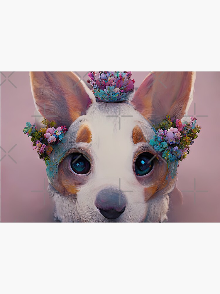 Flower Corgi by AVisionInPink