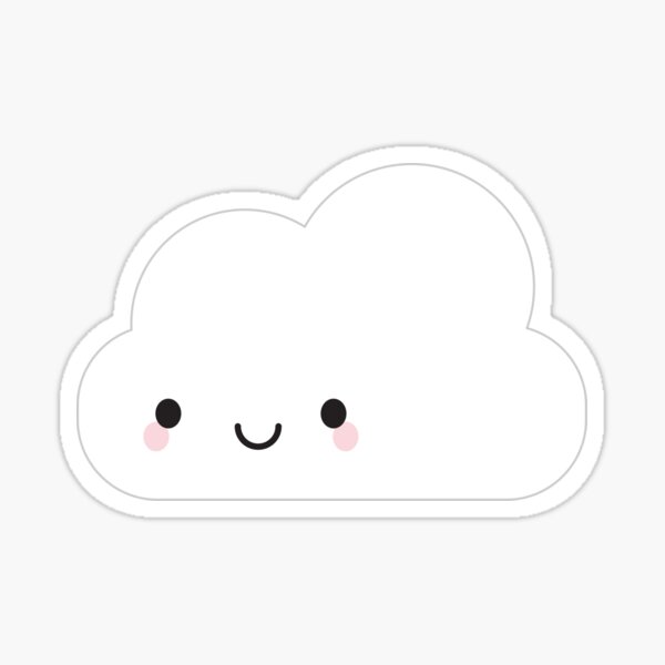 Happy Kawaii Cloud Sticker