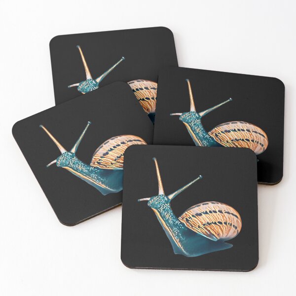 Item preview, Bronze Teal Funky Spotted Snail Art 1 designed and sold by Cawaiico.