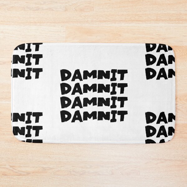 Item preview, Damnit Text Monochrome White designed and sold by Meepuruproject.