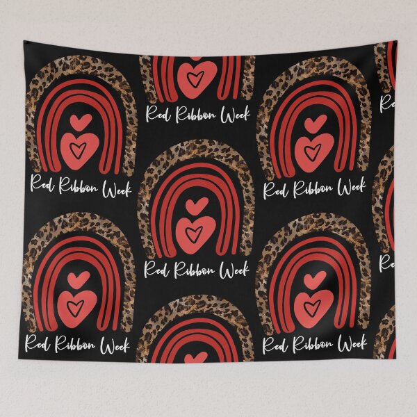 Item preview, We Wear Red For Red Ribbon Week Awareness Leopard Rainbow  designed and sold by AaronRodr97486.