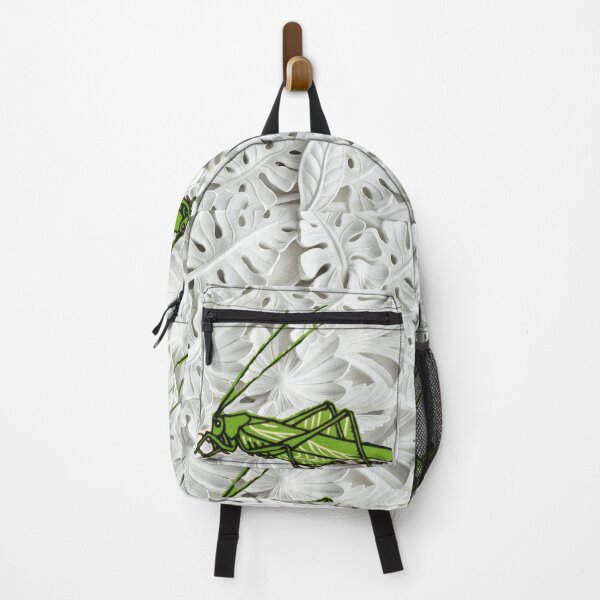 Item preview, Grasshopper on White Floral designed and sold by ArtMeetsPizza.