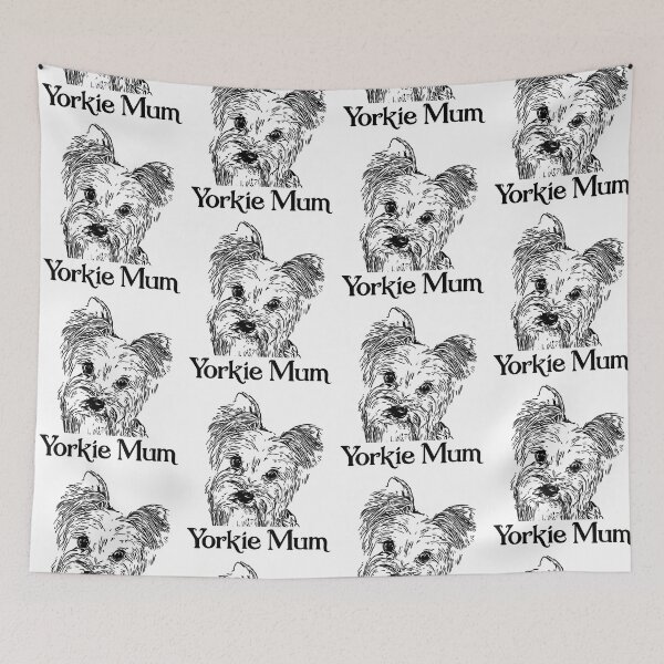Item preview, Yorkshire Terrier Black Print Artwork designed and sold by NikkiBear67.